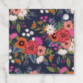 Boho Blume Babydusche Danke Geschenkanhänger (Rückseite)