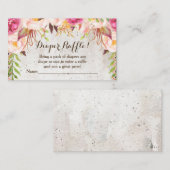 Boho Blume Babydusche Gewinnkarten Begleitkarte (Vorne/Hinten)