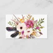 Boho Blume Babydusche Gewinnkarten Begleitkarte (Rückseite)