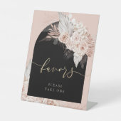 Boho-Blume-Bogen bevorzugt Podestschild Sockelschild (Vorderseite)