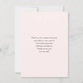 Boho Blume Bouquet in neutralen Farben Vielen Dank Dankeskarte (Rückseite)