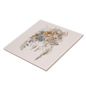 Boho Blume Bouquet und Dreamcatcher Fliese (Seite)