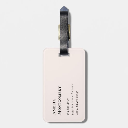 Boho Blume Bouquet und Dreamcatcher Gepäckanhänger (Rückseite vertikal)