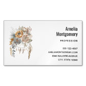 Boho Blume Bouquet und Dreamcatcher Magnetische Visitenkarte (Vorderseite)