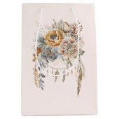 Boho Blume Bouquet und Dreamcatcher Mittlere Geschenktüte (Vorderseite)