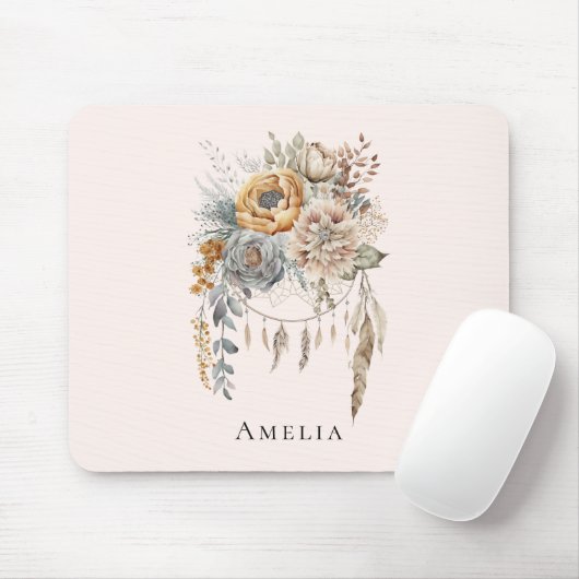 Boho Blume Bouquet und Dreamcatcher Mousepad (Mit Mouse)