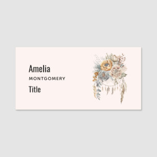 Boho Blume Bouquet und Dreamcatcher Namensschild