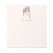 Boho Blume Bouquet und Dreamcatcher Notizblock (Vorderseite)