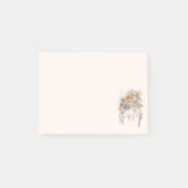 Boho Blume Bouquet und Dreamcatcher Post-it Klebezettel (Vorderseite)