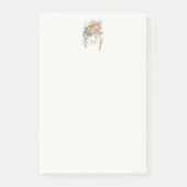 Boho Blume Bouquet und Dreamcatcher Post-it Klebezettel (Vorderseite)