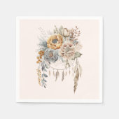 Boho Blume Bouquet und Dreamcatcher Serviette (Vorderseite)