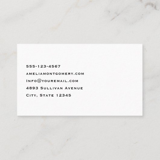 Boho Blume Bouquet und Dreamcatcher Visitenkarte (Rückseite)