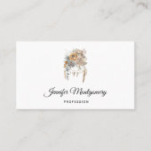 Boho Blume Bouquet und Dreamcatcher Visitenkarte (Vorderseite)