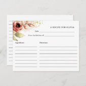 Boho Blume, Brautparty Custom Reecicard Postkarte (Vorne/Hinten)