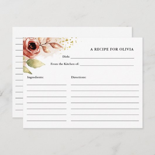 Boho Blume, Brautparty Custom Reecicard Postkarte (Vorne/Hinten)