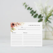 Boho Blume, Brautparty Custom Reecicard Postkarte (Stehend Vorderseite)