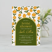 Boho Blume Brautparty Folieneinladung (Stehend vorne)