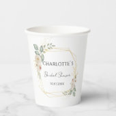 Boho Blume Brautparty Pappbecher (Vorderseite)