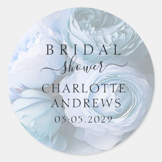 Boho Blume Brautparty Runder Aufkleber (Vorderseite)