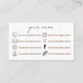 Boho Blume Business Card Visitenkarte (Rückseite)