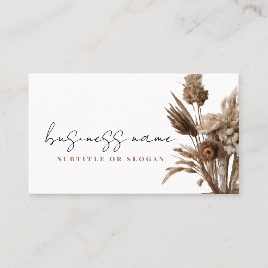 Boho Blume Business Card Visitenkarte (Vorderseite)