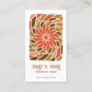 Boho Blume Business Card Visitenkarte