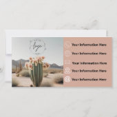 Boho | Blume Cactus | ästhetisch |Geschenkgutschei (Rückseite)