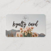 Boho | Blume Cactus | ästhetisch | Treuekarte Visitenkarte (Vorderseite)