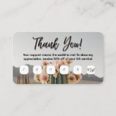 Boho | Blume Cactus | ästhetisch | Treuekarte Visitenkarte (Rückseite)