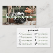 Boho Blume & Camera Business Card Visitenkarte (Vorne/Hinten)