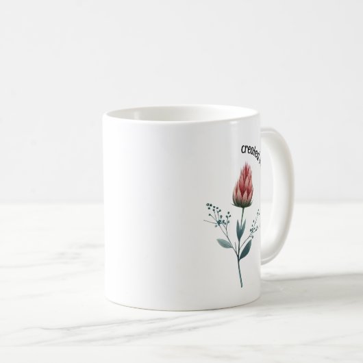 Boho Blume Christlicher Zitat Kaffeetasse (VorderseiteRechts)