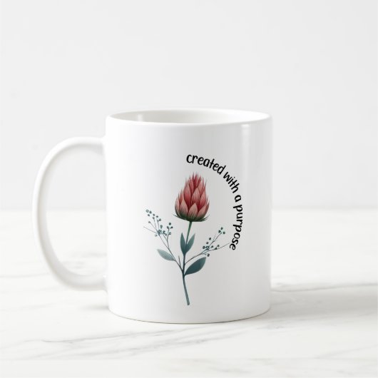 Boho Blume Christlicher Zitat Kaffeetasse (Links)