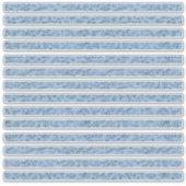 Boho Blume Classic Blue Thin Strips Aufkleber (Vorderseite)