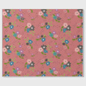 Boho Blume Clusters Geschenkpapier (Flach)