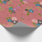 Boho Blume Clusters Geschenkpapier (Ecke)