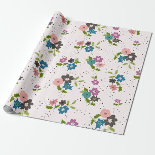 Boho Blume Clusters Geschenkpapier