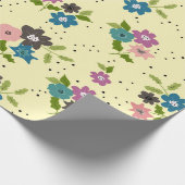 Boho Blume Clusters Wrapping Paper Geschenkpapier (Ecke)