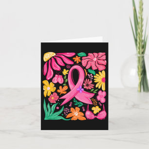 Boho Blume Coquette Bow Breast Cancer Awareness W Karte