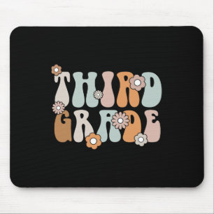 Boho-Blume der dritten Klasse zurück zur Schule Mousepad