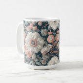 Boho Blume Design 15 oz Classic Tasse (Vorderseite Links)