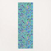 Boho Blume Doodles Reversible Yogamatte (Vorderseite)