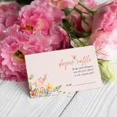 Boho Blume Dragonfly BABY SHOWER DIAPER RAFFLE Begleitkarte