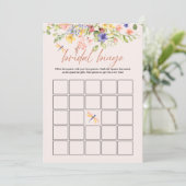Boho Blume Dragonfly Brautparty Bingo DIGITAL Einladung (Stehend Vorderseite)