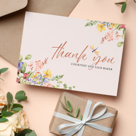 Boho Blume Dragonfly Danke Hochzeit