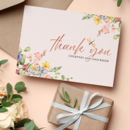 Boho Blume Dragonfly Danke Hochzeit Einladung