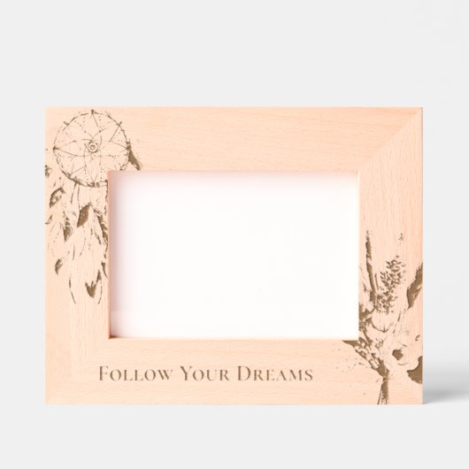 Boho Blume Dream Catcher Geätzte Rahmen (Vorderseite)