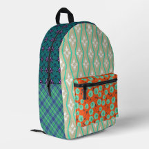 Boho-Blume drucken Rucksack schneiden