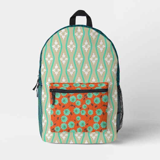 Boho-Blume drucken Rucksack schneiden (Vorderseite)