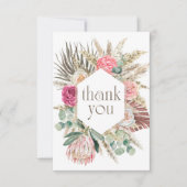 Boho Blume Dusche Danke, Card Dankeskarte (Vorderseite)