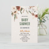 Boho Blume Dusche Thema Einladung (Stehend Vorderseite)